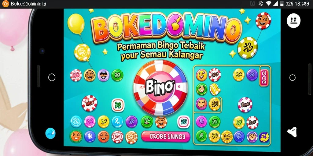 Tampilan menarik dari gameplay BOKEDOMINO saat bermain Bingo.