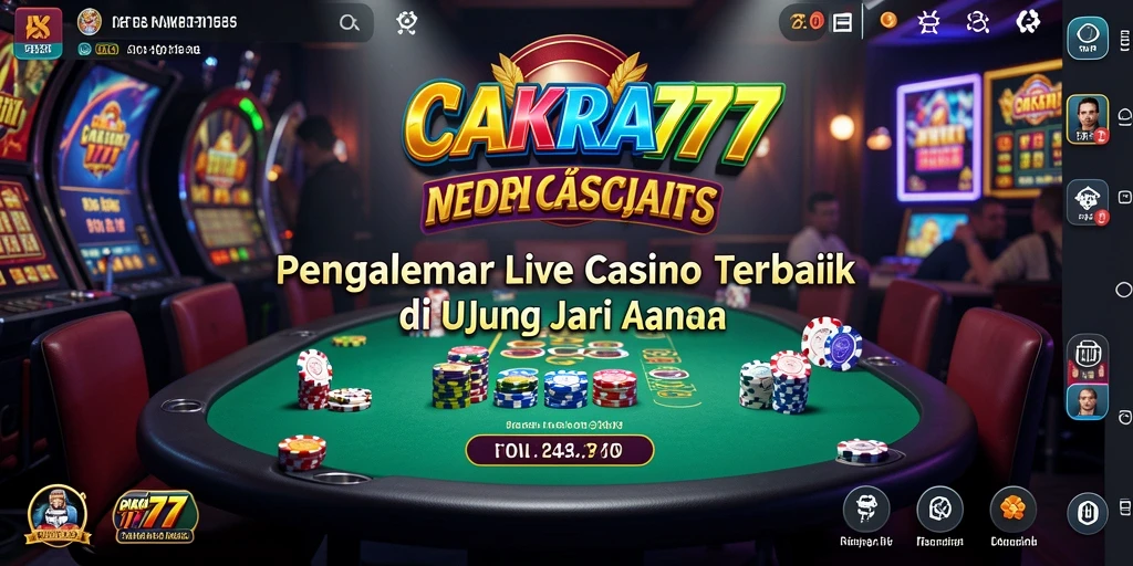 Screenshot gameplay CAKRA777 menampilkan dealer profesional dan suasana kasino yang khas.