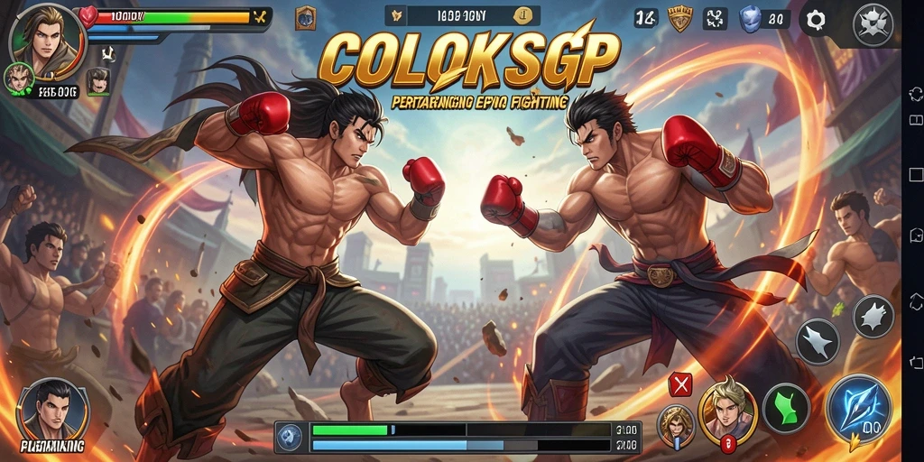 Gameplay Fighting yang intens dan menegangkan di COLOKSGP.