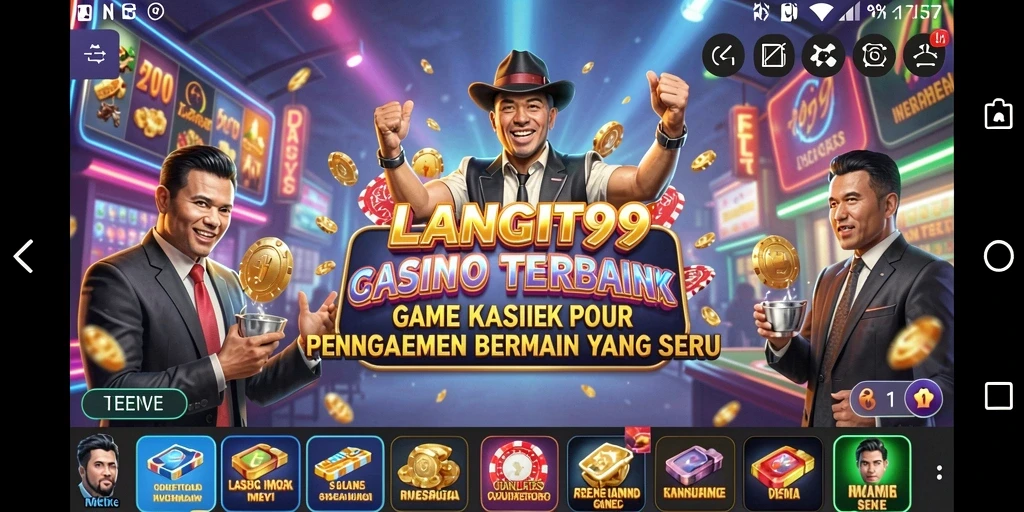 Screenshot utama LANGIT99 menampilkan gameplay seru kasino.