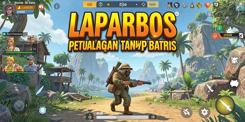 Tampilan gameplay Open World dalam LAPARBOS yang menakjubkan.