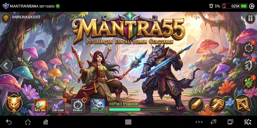 Tangkapan layar dari gameplay epik di ARPG MANTRA55.