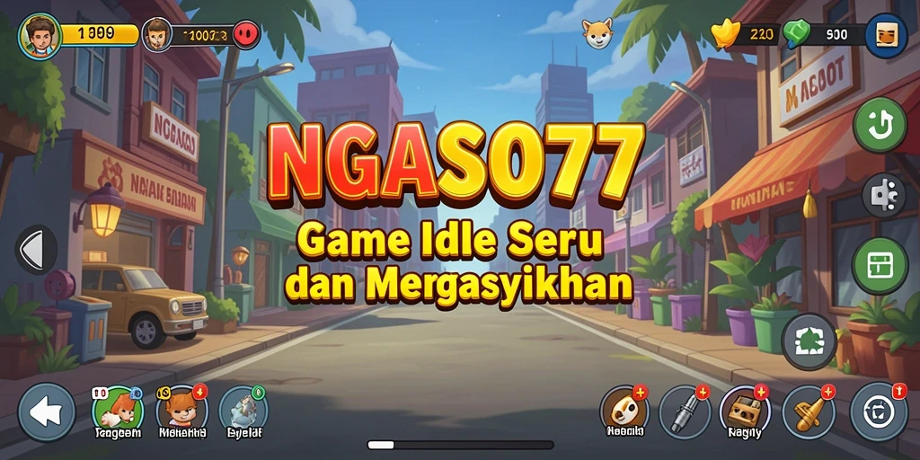 Tangkapan layar gameplay NGASO77 menampilkan karakter yang sedang aktif dan berkembang.