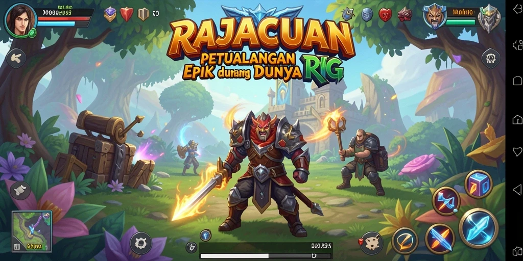 Screenshot RAJACUAN menampilkan aksi pertarungan mendebarkan dalam gameplay RPG.