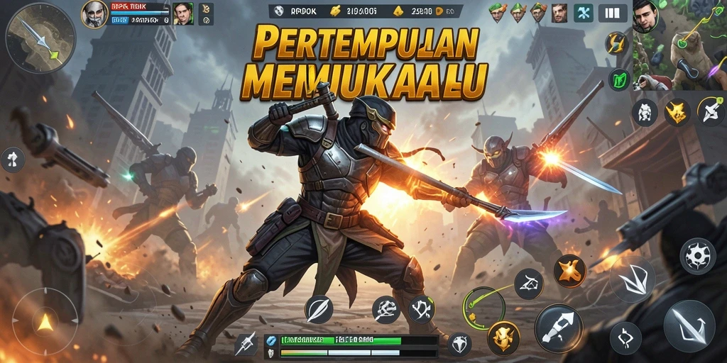 Gameplay seru RPOK dengan pertempuran yang mendebarkan.