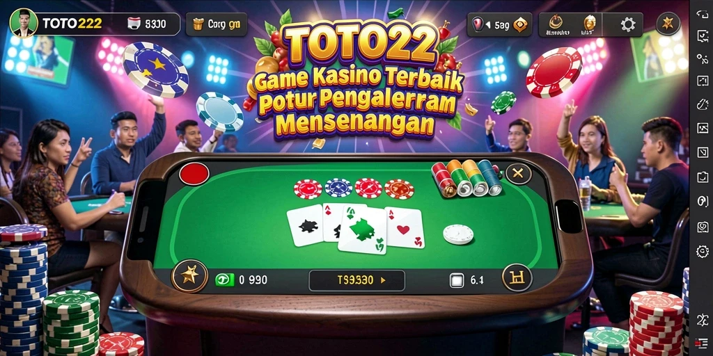 Tampilan gameplay menarik dari TOTO22 dengan tema Kasino.